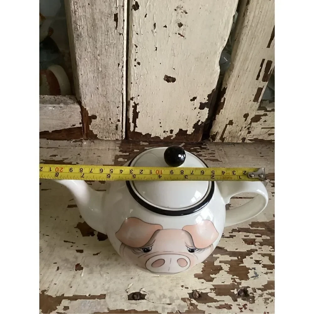 Arthur Wood Ceramic England Pig Tea Coffee Pot 6.5” T Farmhouse